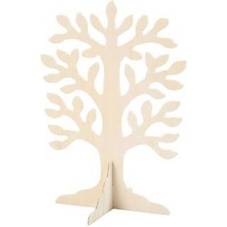 Elegant træ med stor krone og krydsfod, 30x21,5 cm