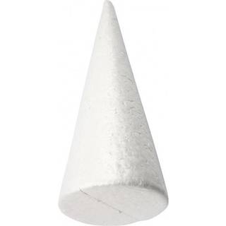 Hvid Styropor Kegle 25 cm - Elegant Dekoration