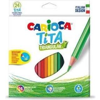 CARIOCA Farveblyant 24stk Tita Trio 42787 (Udsalg få stk)