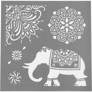 Etnisk Stencil 30,5x30,5 cm - Kreativ Kunstskabelon