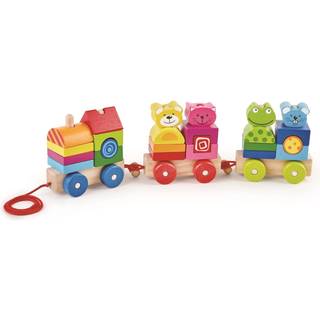 Pintoy babylegetøj Tog med 4 venner (fra 12 M)
