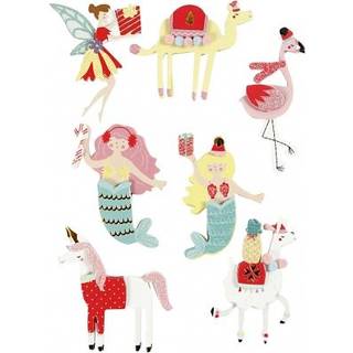 3D Stickers - Flamingo, Lama & Havfrue, 7 stk.