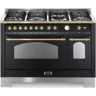 Komfur - Dolce Vita 120 cm (2 ovne) (Sort/Messing) Gas