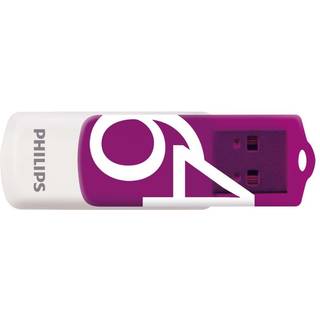 Philips FM64FD05B Vivid Edition 2.0 64GB USB 2.0 USB stick Lilla Hvid