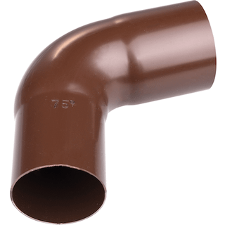 Plastmo bøjning 75 Ø75mm brun 5227440
