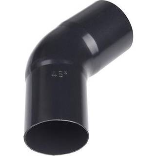 Plastmo bøjning, PVC, sort, 45° - Ø110 mm