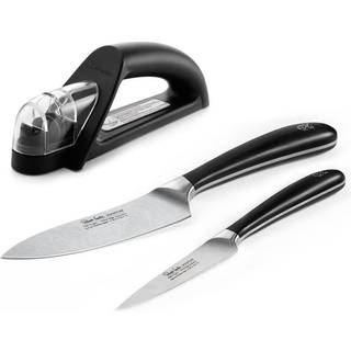 Robert Welch Signature Knivsæt 3 Dele - Knivslibere, Strygestål & Slibesten Rustfrit Stål Sort - SIGSA20SPEC1