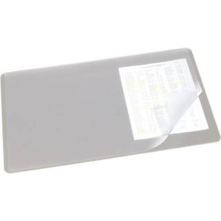 Durable skriveunderlag 40x53cm grå med overlag i klar plast