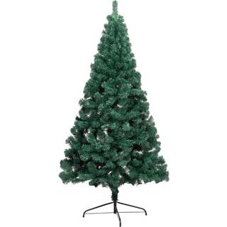 Kunstigt Halvt Juletræ Med Juletræsfod 150 Cm Pvc - Grøn / 180 x 115 cm