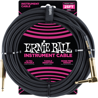 Ernie Ball 6058 Guitar Kabel (Sort, 7,5m)