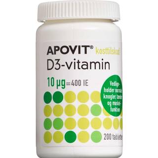 APOVIT D-vitamin 10 µg Kosttilskud 200 stk