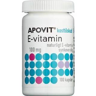 APOVIT E-vitamin 100 mg Kosttilskud 100 stk