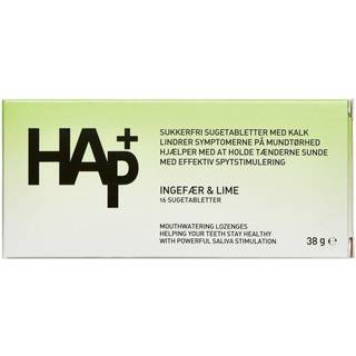 HAp+ sugetabletter Ingefær og lime, 16 stk.