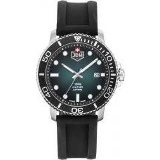 JDM Military Tango Green Dial Black Silicone Strap Men's Watch JDM-WG008-02