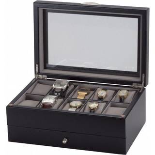 Mele & Co Ten Part Black Watch Box - A1958