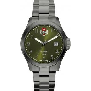 JDM Military Alpha I Green Dial Gun IP Bracelet Men's Watch JDM-WG001-08
