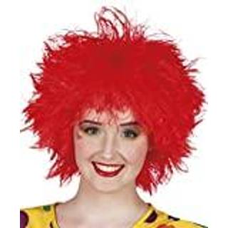 Rød Frizzy paryk