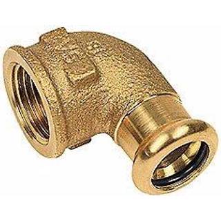 kobber Cu press vinkel 3/4'' - 22 mm 90º med indvendigt gevind og muffe