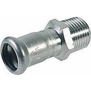 VSH XPress rustfri press overgang med nippel 76,1 mm x 2.1/2'' M-bakke