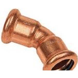 kobber Cu press bøjning 12 mm 45º med to muffer