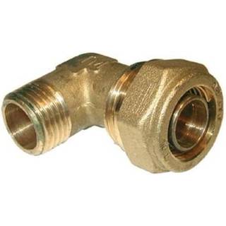 Pex vinkel kompression med nippel 15 mm x 3/4 tomme
