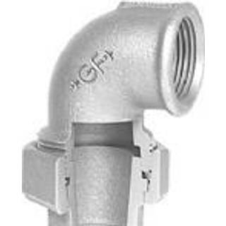 +GF+ vinkelunion 90° galvaniseret 1 1/4'' muffe-nippel