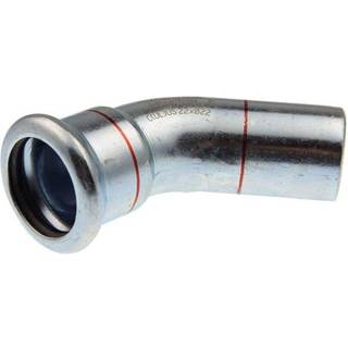 Geberit FZ press bøjning 18 mm. 45°. muffe/nippel M-bakke
