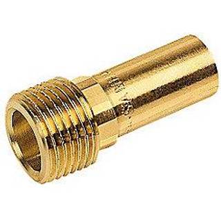 kobber Cu press overgang 2'' x 54 mm med udvendigt gevind og glat ende