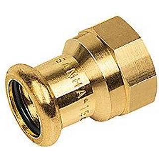 kobber Cu press overgang 1.1/2'' x 42 mm med indvendigt gevind og muffe