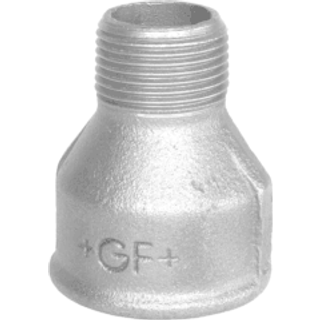 Spidsmuffe galvaniseret reduktion 3/4" - 1/2" muffe-nippel