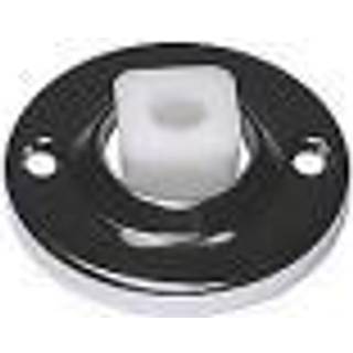 Vægflange forkromet messing for 25 mm rør med plastprop