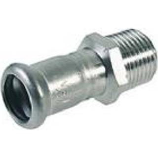 VSH XPress rustfri press overgang med nippel 88,9 mm x 3'' M-bakke