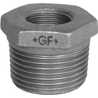 Georg-Fischer Nippelmuffe sort koncentrisk 4 x 2