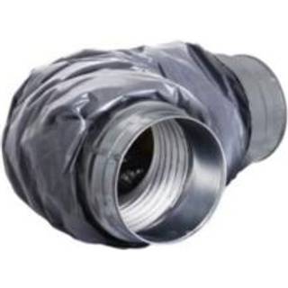 fleksibel lyddæmper Ø125 mm x 1000 mm 50 mm isolering. Muffe tilslutning. PE udvendig