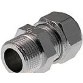 Overgang 1/2" - 12 mm med nippel forkromet Kompressions Fittings