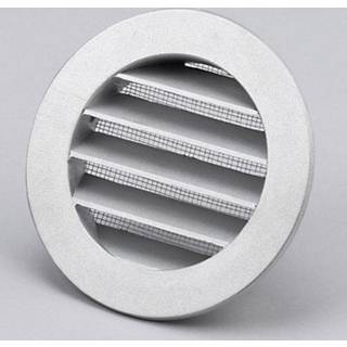 Duka Metal rist Dusav Ø100mm med flange samt med fluenet, aluminium