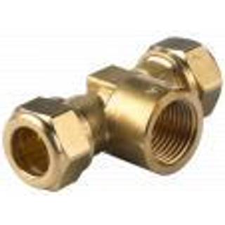 VSH kompressions tee med muffe 15 - 1/2'' - 15 mm