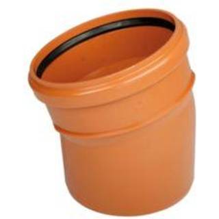 PVC bøjning 110mm, 30°. Med kort indstiksmuffe SN4, EN1401