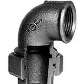 +GF+ vinkelunion 90° sort 1 1/4'' muffe-nippel
