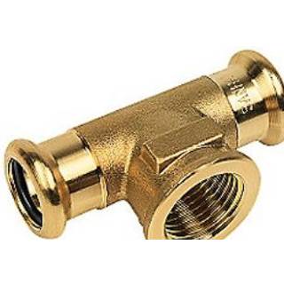 kobber Cu press tee 18 - 1/2'' - 18 mm med indvendigt gevind på grenen