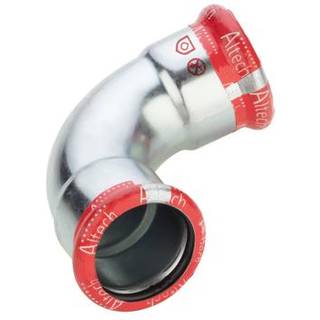 FZ press bøjning 54mm 90°. Til varmesystemer. Muffe-muffe. M-bakke