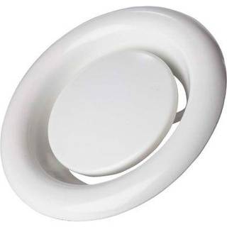 udsugningsventil Ø125mm inkl.ramme. RAL 9010