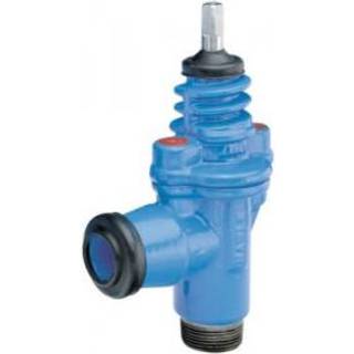 Hawle vinkelventil med indstiksmuffe & nippel 63 mm med 2''. PN16. Duktiljern