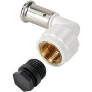 Henco pres vinkel 90° PVDF 32 mm x 1" pres/indvendig gevind