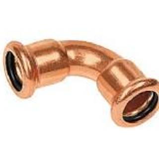 kobber Cu press bøjning 18 mm 90º med to muffer