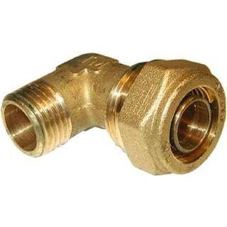 Pex vinkel kompression med nippel 20 mm x 1/2 tomme