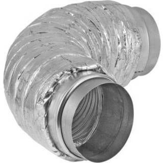 fleksibel lyddæmper Ø125 mm x 1200 mm 50 mm isolering. Muffe tilslutning. PE udvendig