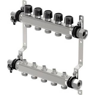Uponor Vario S fordelerrørsæt 5 kredse LS 5 x 3/4" Euro