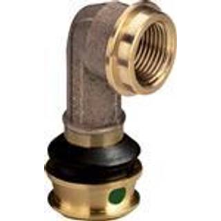 Viega Raxofix overgangsbøjning 90° 25 x 3/4" muffe/muffe rødgods