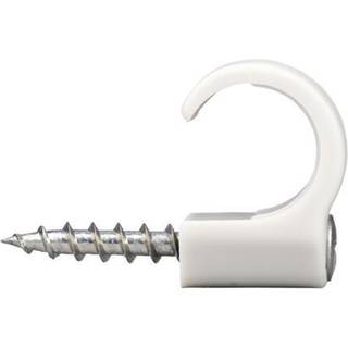 Gelia Kabelholder TCS med skrue, rund, hvid 14-18 mm, 38 mm, 100 st